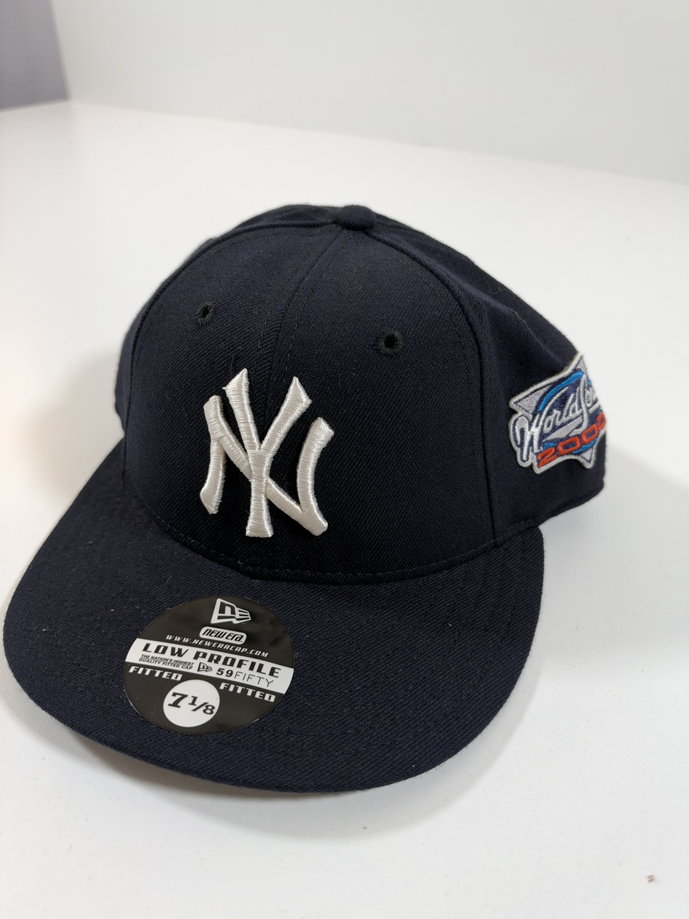 Vintage NY Yankees 2000 World Series Low Profile 5950 Fitted Hat 7 1/8 New Era